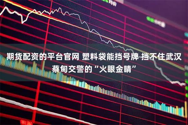 期货配资的平台官网 塑料袋能挡号牌 挡不住武汉蔡甸交警的“火眼金睛”